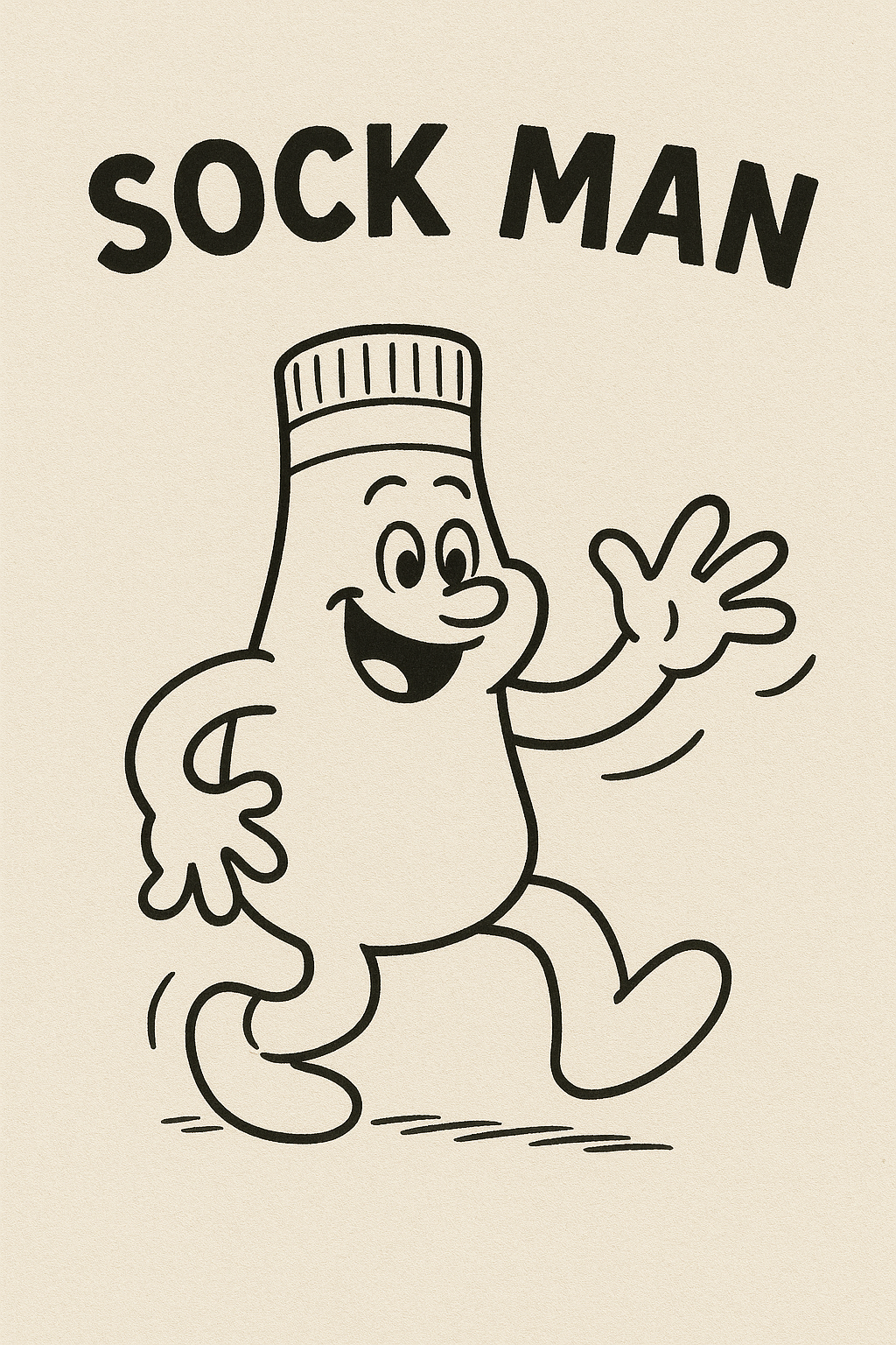 Sock Man illustrated